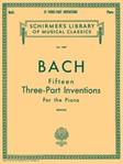 15 Three-Part Inventions - Schirmer Library of Classics Volume 1498 Piano Solo