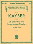 36 Elementary and Progressive Studies - Schirmer Library of Classics Volume 1850 Viola Method viola