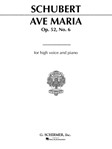 G Schirmer Schubert F   Ave Maria - High in B-flat - Vocal Score