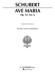 G Schirmer Schubert F   Ave Maria - Low in G - Vocal Score