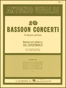 G Schirmer Vivaldi A Schoenbach  10 Bassoon Concerti Volume 1 - Bassoon
