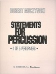 Statements for Percussion - Score