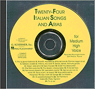 G Schirmer Various Composers   24 Italian Songs & Arias - Medium High CD only