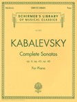 Dmitri Kabalevsky - Complete Sonatas for Piano - Schirmer Library of Classics Volume 2033 piano