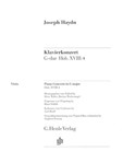 Concerto for Piano (Harpsichord) and Orchestra G Major Hob.XVIII:4