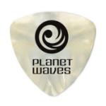 D'Addario Planet Waves White Pearl Celluloid Guitar Picks, 25 pack, Heavy, Wide Shape