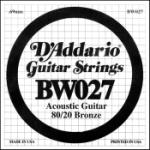Daddario BW027 .027 Bronze Wound Guitar String