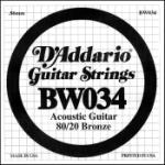 Daddario BW034 .034 Bronze Wound Guitar String