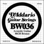 Daddario BW036 .036 Bronze Wound Guitar String