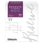 Woodwinds DCT1025 D'Addario Reserve Classic Bb Clarinet Reeds, Strength 2.5, 10-pack