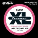 D'Addario ECB81 Bass Chromes Flat Wound Long Scale Regular Light 45-100