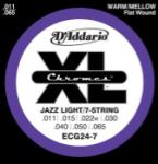 D'Addario 11-65 Jazz Light 7-String, XL Chromes Electric Guitar Strings