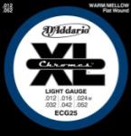 D'Addario ECG25 Chromes Flat Wound Light 12-52 Wound Third