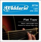 DADDARIO EFT16 Flat Tops Phosphor Bronze Acou Guitar Strings, Lt, 12-53