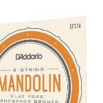 D'Addario EFT74 Phosphor Bronze Flat Top Mandolin Loop End 11.39
