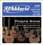 D'Addario 2-54 Medium Top/Heavy Bottom 12-String, Phosphor Bronze Acoustic Guitar Strings