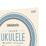 D'Addario EJ53T Pro-Arté Rectified Ukulele Strings, Hawaiian-Tenor Black Nylon