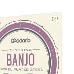 D'Addario  EJ57 5-String Banjo Strings, Nickel, Custom Medium, 11-22