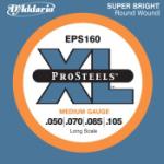 D'Addario EPS160 ProSteels Bass Guitar Strings, Medium, 50-105, Long Scale