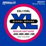 D'Addario 45-100 Regular Light, Super Long Scale, XL Nickel Bass Strings