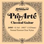 D'Addario J4503 Pro-Arte Nylon Classical Guitar Single String, Normal Tension, Third String