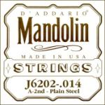 D'Addario- Fret J6202 SINGLE MANDOLIN 014/J62 2ND