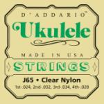 D'Addario EJ65S Pro-Art&#233; Custom Extruded Nylon Ukulele Strings, Soprano