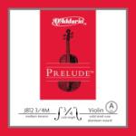 D'Addario Prelude Violin Single A String, 3/4 Scale, Medium Tension