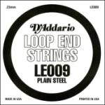 D'Addario LE009 Plain Steel Loop End Single String, .009