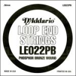 D'Addario LE022PB Phosphor Bronze Loop End Single String, .022