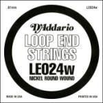 D'Addario LE024W Nickel Wound Loop End Single String, .024