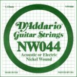 D'Addario NW044 Nickel Wound Electric Guitar Single String, .044