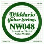 D'Addario  NW048 Nickel Wound Electric Guitar Single String, .048