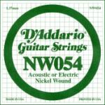 D'Addario NW054 Nickel Wound Electric Guitar Single String, .054