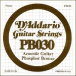 D'Addario PB030 PB Acoustic Guitar Single .030