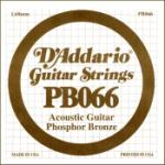 D'Addario  PB066 Phosphor Bronze Wound Acoustic Guitar Single String, .066
