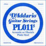 D'Addario PL0115 Plain Steel Guitar Single String, .0115