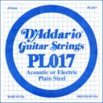 D'Addario PL017 Plain Steel Guitar Single String, .017