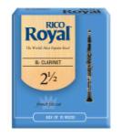 Rico Royal RCB1025 Royal by D'Addario Bb Clarinet Reeds, Strength 2.5, 10-pack