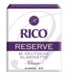 Woodwinds RCR1025D Rico Reserve Classic German Bb Clarinet Reeds, Strength 2.5, 10-pack