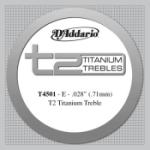 D'Addario T2 Titanium Treble Classical Guitar String Singles, Normal Tension