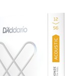 12-56 Light Top/Medium Bottom, XS 80/20 Bronze Coated Acoustic Guitar Strings D'ADDARIO XSABR1256