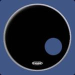 Evans EQ3 Resonant Black Bass Drum Head, 22 Inch