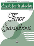 Alfred    Classic Festival Solos for Tenor Sax Volume 2 - Piano Accompaniment