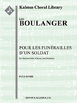 Pour les Funerailles d'un Soldat [Cantata/ Oratorio, Orchestra Accompaniment]