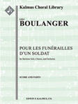 Pour les Funerailles d'un Soldat [Cantata/ Oratorio, Orchestra Accompaniment]