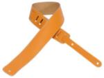 Levy's DM1TAN 2.5" Leather Guitar Strap With Suede Backing And Decorative Double Edge Stitch. Adjustable From 37