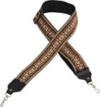Levy's Leathers M10HT-20 2" hootenanny jacquard weave banjo strap with polypropylene backing, leather ends, metal clips, and