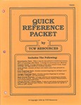 QUICK REFERENCE PACKET
