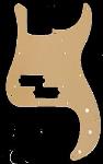 Fender Pure Vintage Pickguard, '58 P Bass, 10-Hole Mount, Gold Anodized, Lacquer Finish
